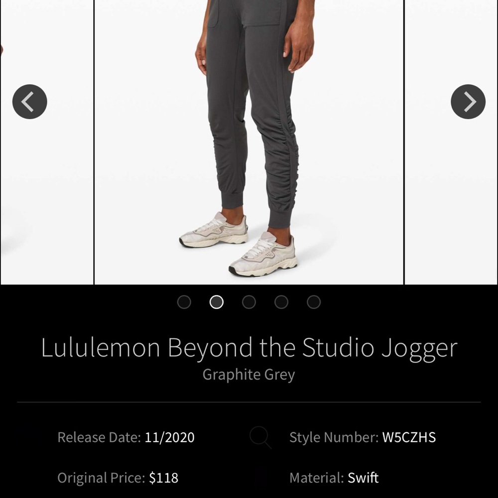 Womens graphite Gray Beyond the Studio Jogger Pants Sz 18 EUC - Picture 2 of 5
